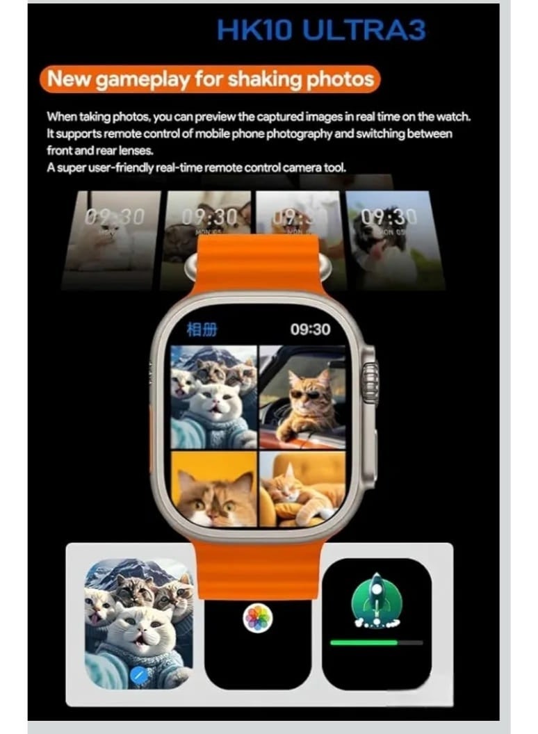 هونج كونج ساعة سمارت HK10 ULTRA 3 عدد 2 سوار - Image 5